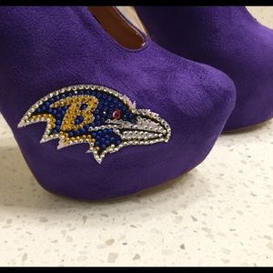NFL Baltimore Ravens Platform Stiletto